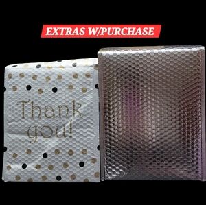 NWT - 15ct. Bubble Mailers Mix 10-9x11 Polka Dots/5 -10.5x15 Metallic Silver